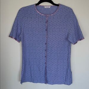 Vintage Berkertex Lace Satin Button Up Cottagecore Whimsical Fairy Top